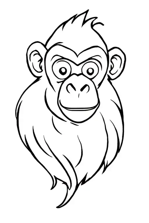 Tattoo With A Monkey In The Form Of Graffiti Style Mural