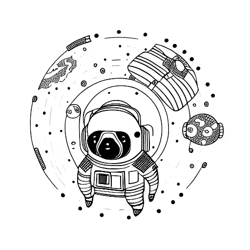 Panda Bear Astronaut
