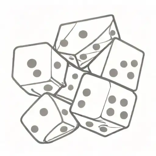 3 Dice With 2 2 And 4 Facing Up