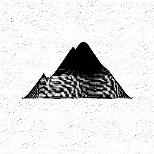 Sound Wave With Mountains And Birth Date