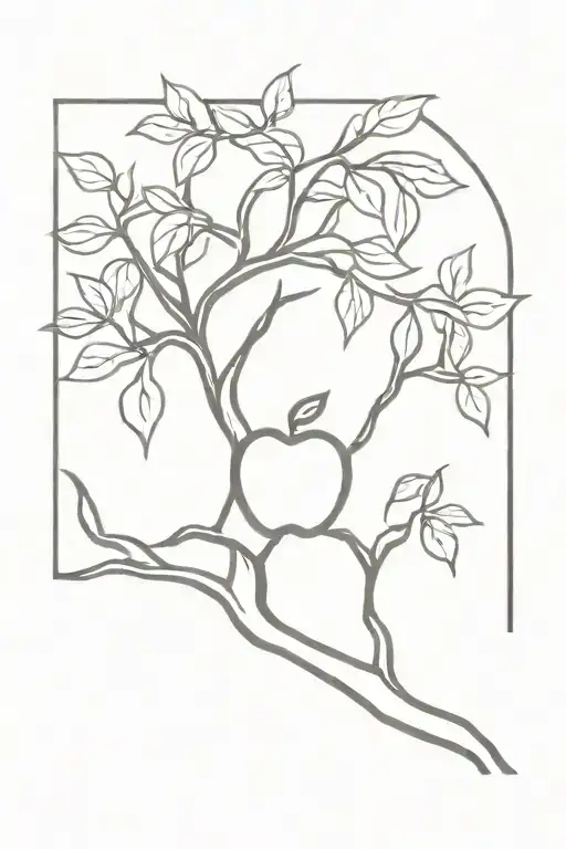 Apple Tree Silhouette