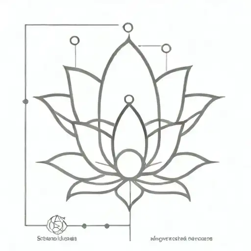 Serotonin Molecule With Lotus Flower Blooming
