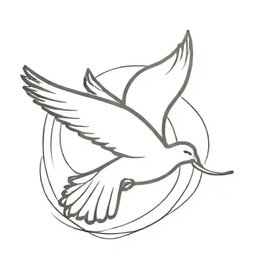 White Dove Flying