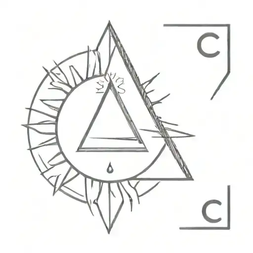 Sun Triangle Letter C
