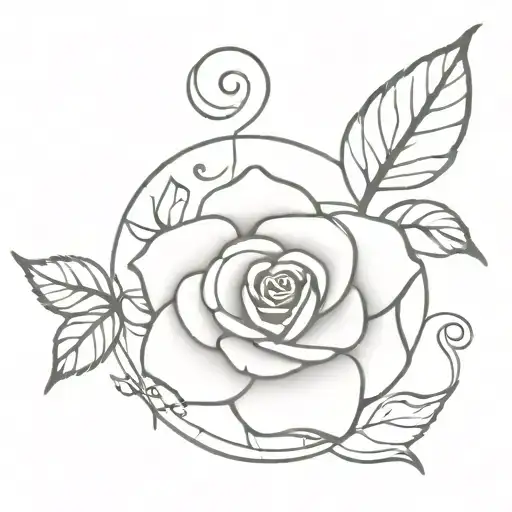 Compas Rose With Vine Wrapped