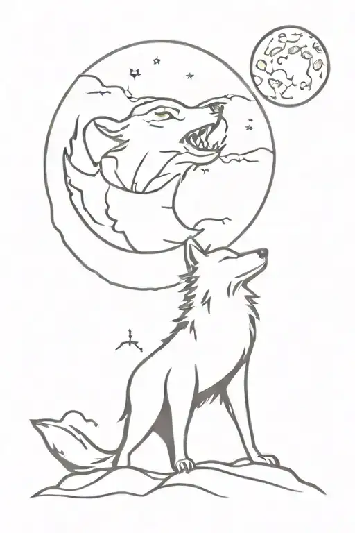 Wolf Howling At The Moon