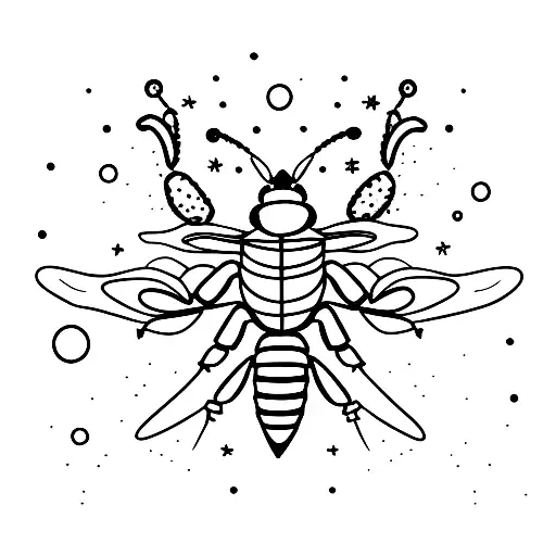 A Worker Bee Wearing A Scorpio Constellation Crown