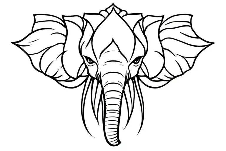 Lotus And Elephant Head