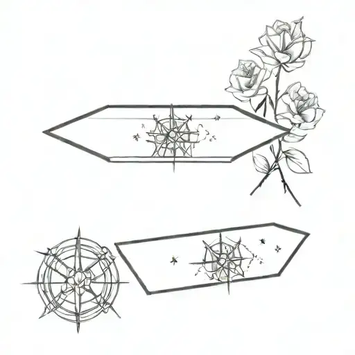 Coffin And Wind Rose