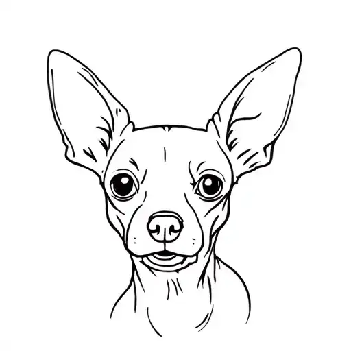 Toy Terrier Dog Face