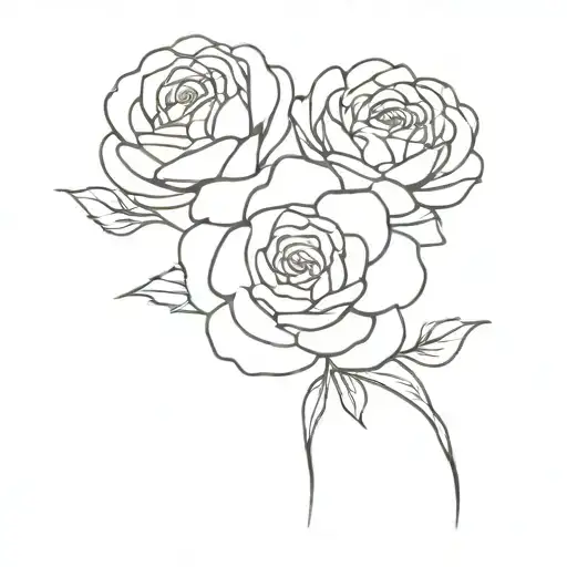 Rose Carnation And Chrysanthemum Tangled Together