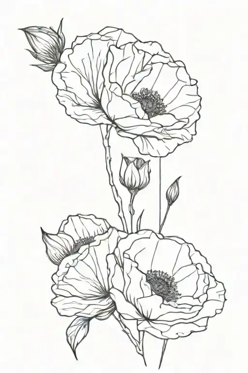 Rose Poppy Flowers