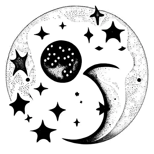 Moon And Stars With Ayla And Anya Names