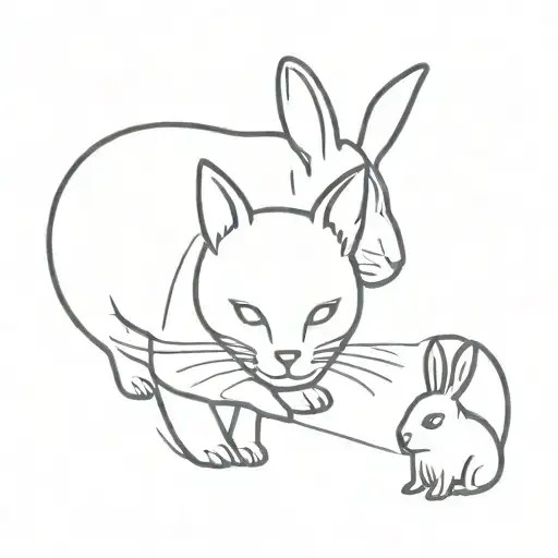 Cat And Rabbit
