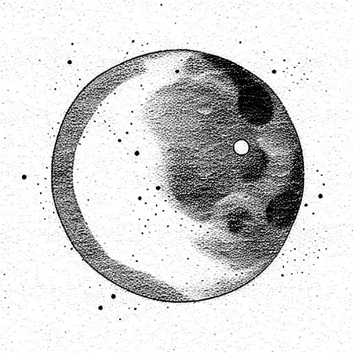 New Moon On A String With Water