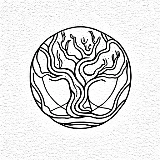 Yggdrasil In A Circle
