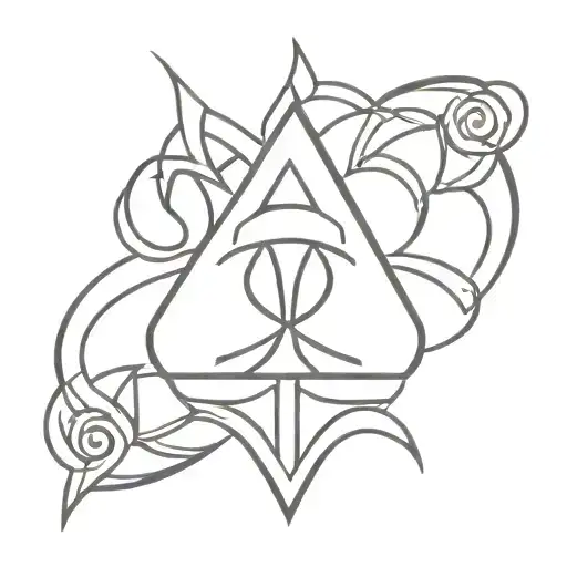 Trinity Knot Incorporating Ace Of Spades Symbol