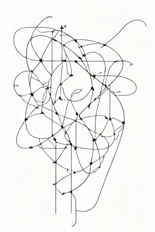 Abstract Text Tattoo Design