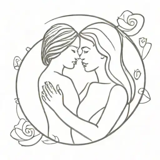 Mom Daughter Tattoo Design Inspired