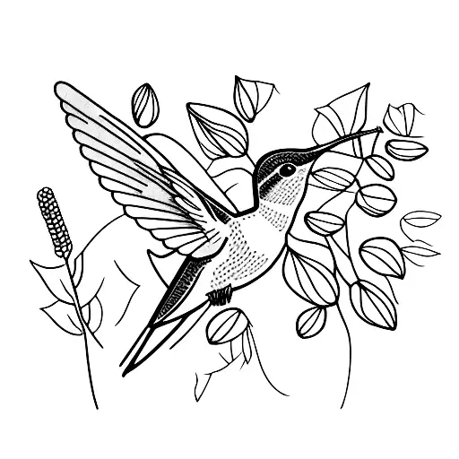 Hummingbird With Barley