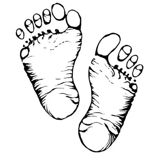 Father Mother And Baby Footprint