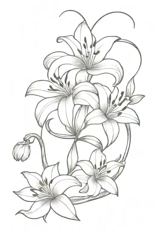 Flowers Lily And Snake