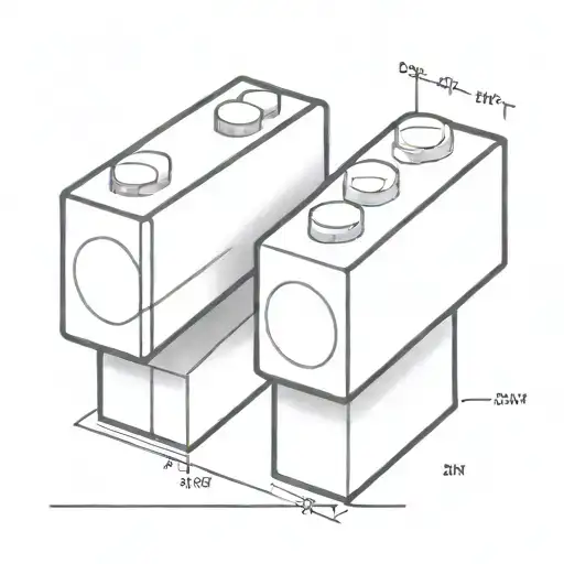 Two Lego Bricks Each With Coordinates In Them Representing