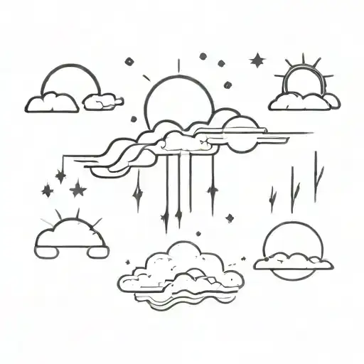 Storm Lightning Sun Cloud Rain