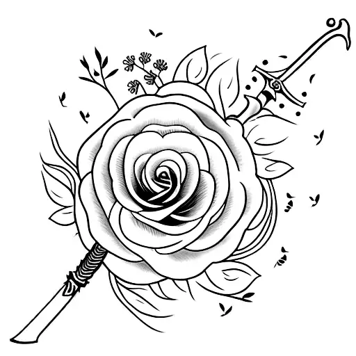 Sword With Flowers