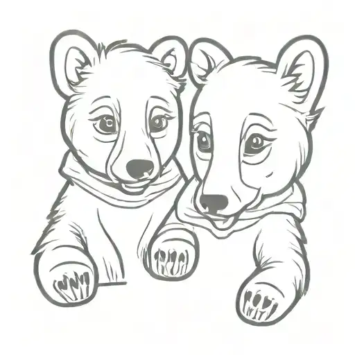 Two Little Bears Behind Ear