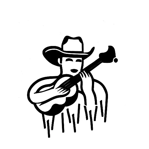 Cowboy Playing Banjo