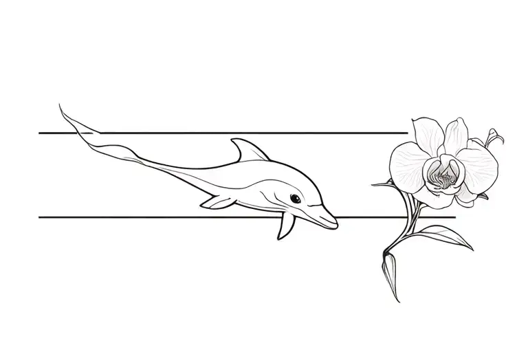 Orchid And Dolphin