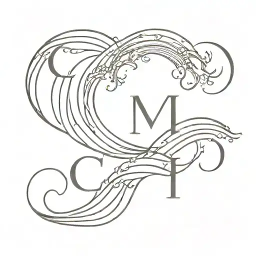 Small Beach Wave Made From Letters Ram