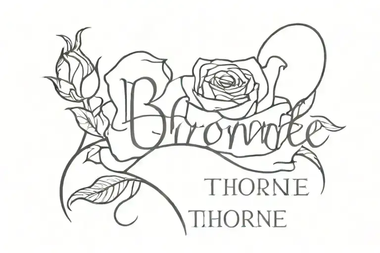 Rose Thorne Name Written
