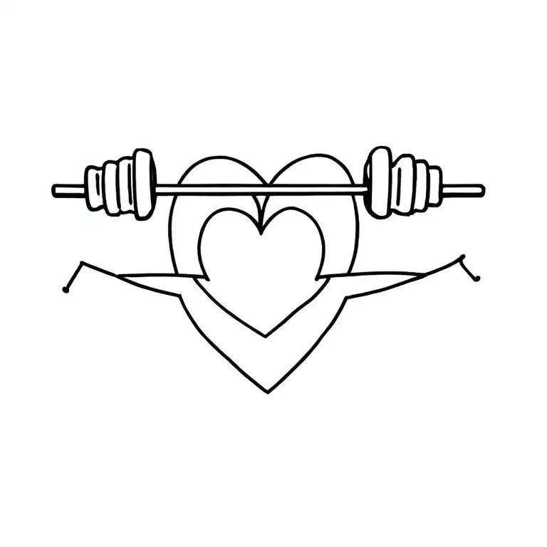 Barbell And Heart