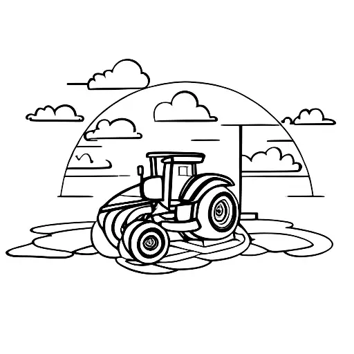 Rainbow With Tractor On It