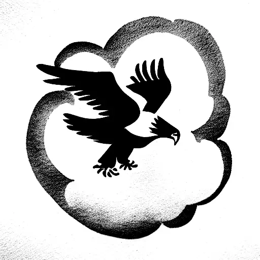 Eagle In Cloud Of Happiness