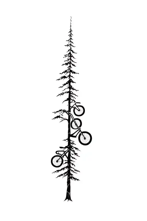 Half Mountainbike Half Tree