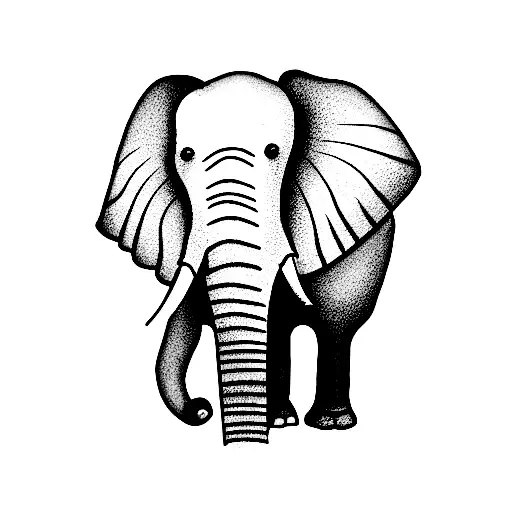 Elephant With Cross