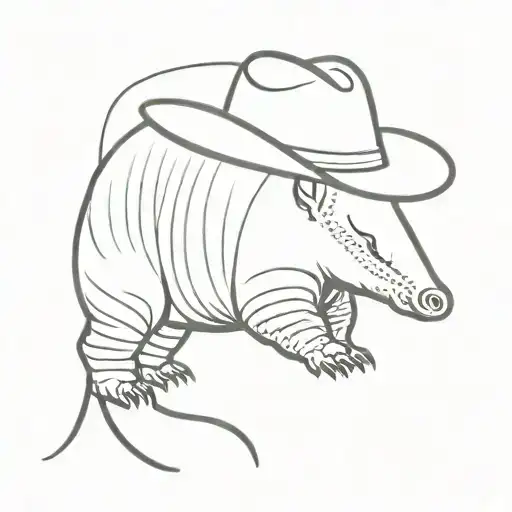 Armadillo Wearing A Cowboy Hat