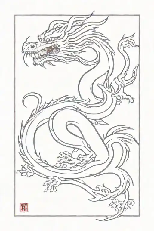 Chinese Dragon With Pink