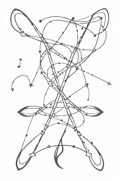 Sagittarius Aries Constellation Intertwined
