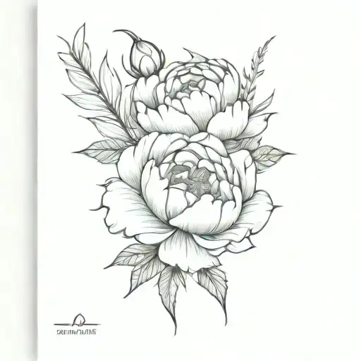 Blade Dragon Peonies Roses