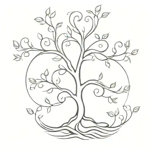 A Family Tree With Each Branch Symbolizing A Different Family Member