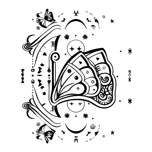 Butterfly With The Astrology Sign Gemini