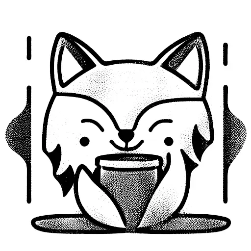 Cute Fox With Pancakes