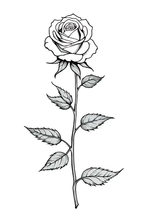 Rose With Dadudes Name Intertwined