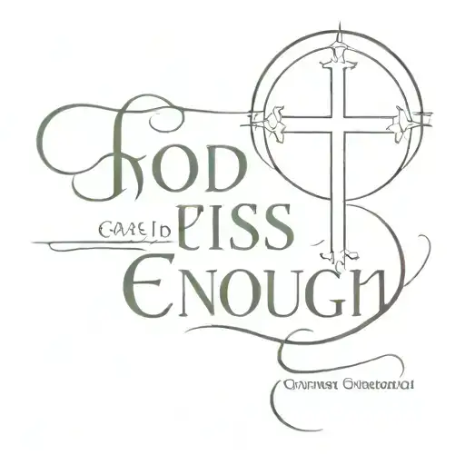 Christian Cross With Words God Is Enough
