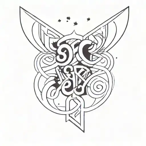 Overlapping Letters Tattoo Using The Word Sober