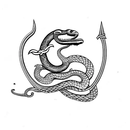 Medieval Sword With Snake